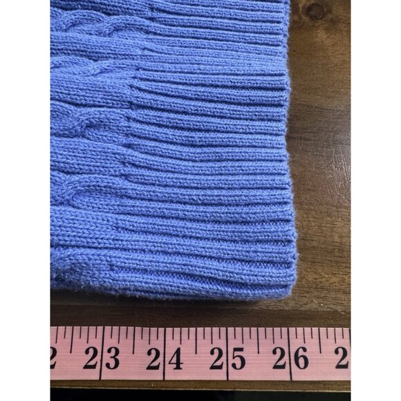 Vintage Y2K Croft & Barrow Women Small Sweater V-Neck Cable Knit Fisherman Prepp - Picture 7 of 8